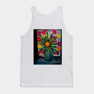 Beautiful flowers in a window painting Tank Top